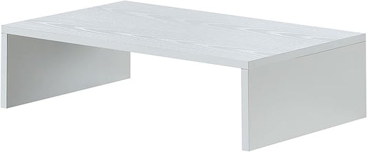 Convenience Concepts Designs2Go Small TV Riser 23.75", for TVs up to 26" - Contemporary TV or Computer Riser for Living Room, Modern Office, Den, White