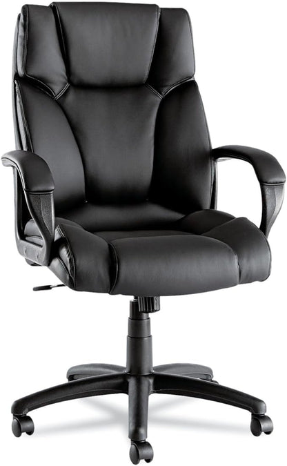 Alera Fraze Series High-Back Swivel/Tilt Chair, Black Leather
