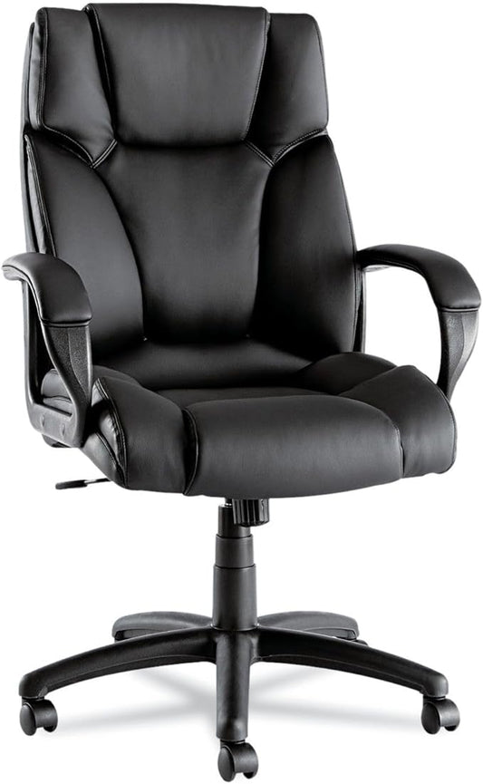 Alera Fraze Series High-Back Swivel/Tilt Chair, Black Leather