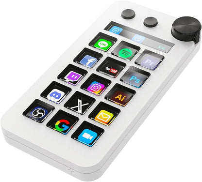 Streaming Deck for Live Streamers,Game commands keyboard for Gamers,Macro pad for Content Creators,Soundboard Keypad for OBS and Youtube,Three Modes(Shortcut Keys,Calculator,Numeric Keypad)