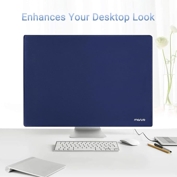 MOSISO Monitor Dust Cover 26, 27, 28, 29 inch Anti-Static Dustproof LCD/LED/HD Panel Case Computer Screen Protective Sleeve Compatible with iMac 27 inch, 26-29 inch PC, Desktop and TV, Royal Blue