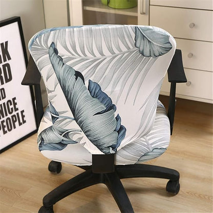 Jinzio Computer Office Chair Cover - Split Protective & Stretchable Cloth Polyester Universal Desk Task Chair Chair Covers Stretch Rotating Chair Slipcover, Strong Blue