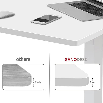 SANODESK Whole-Piece Particle Board Table Top for Standing Desk and Home Office Desk DIY, 48x24x1 Inch White Desk Top