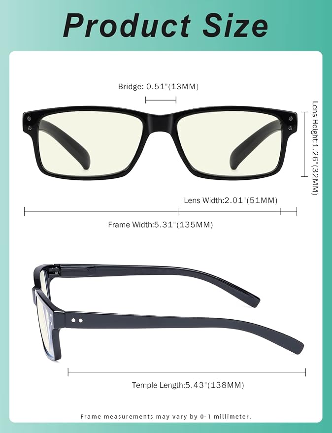 Eyekepper 7-pack Reading Glasses Blue Light Blocking for Men +2.00