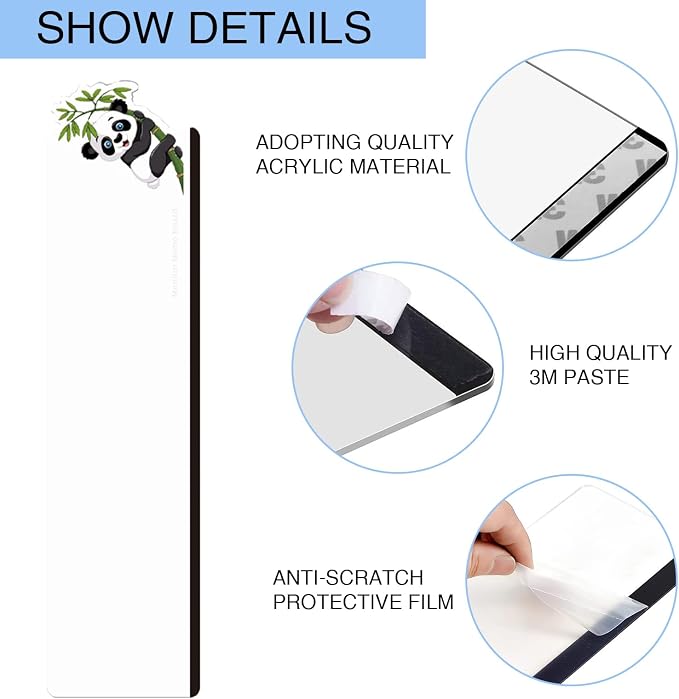 Office Desk Accessories 2pcs Multifunction Computer Monitor Memo Board - Transparent Computer Side Panel Memo Creative Monitor Side Panel Suitable for Office Home Desktop (Monitor Memo Board 15)