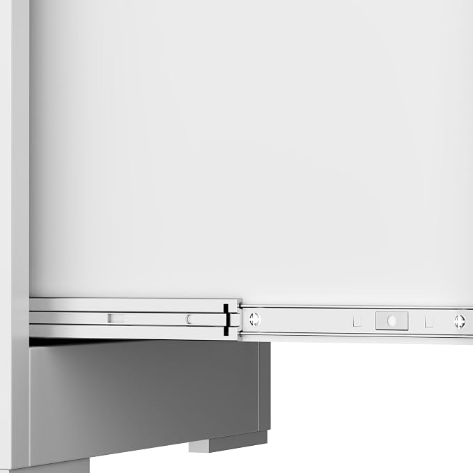 2 Drawer Lateral Metal File Cabinet, Home Office Storage Filing Cabinet with Hanging Bars & Keys, Compatible with Legal Letter A4 F4 Size Hanging Folders,White,Require Assembly