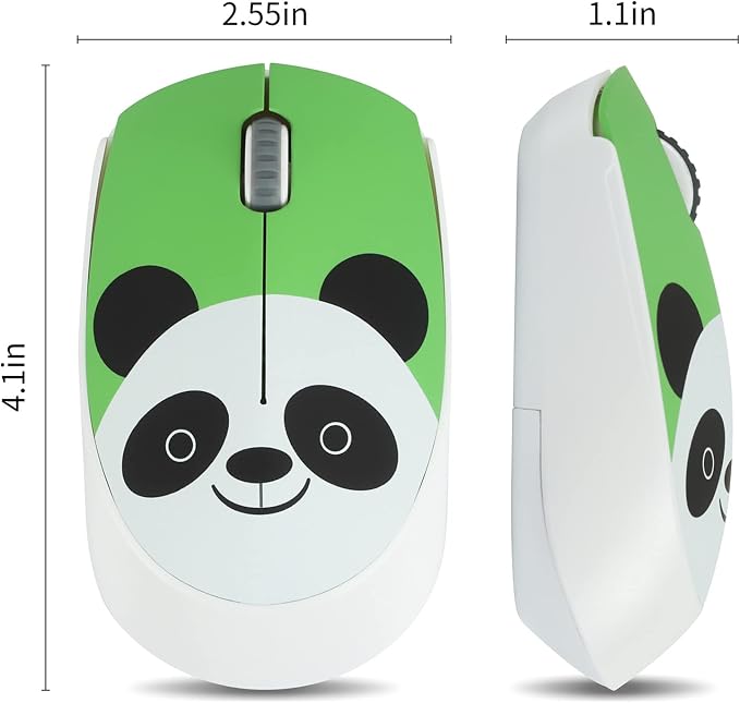 Panada 2.4GHz Wireless Cute Silent Portable Optical Mouse - 3 Adjustable DPI for Laptop, Desktop PC