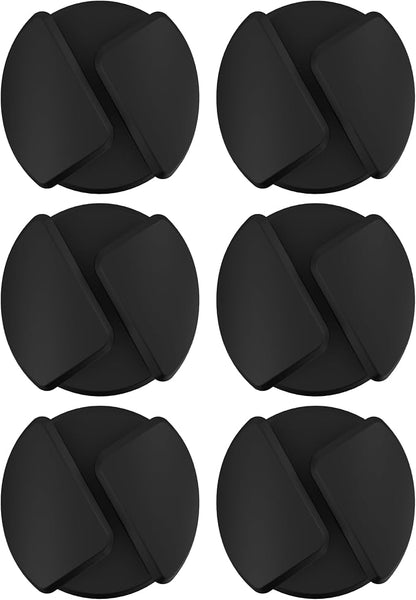 Scosche CMAR-6PKRP Cable Management Kit, 6-Pack of Black Adhesive Cable Clips for Phone Charging Cables, Charger Cords, Wire Organizer and Cord Holders for Desk, Nightstand, Car, Home, Computer