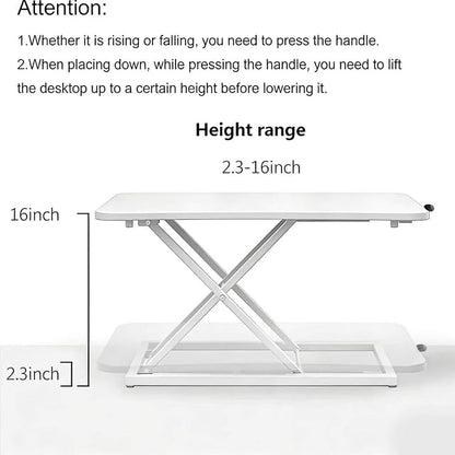 Standing Desk Converter Adjustable Height,Keyboard Riser for Stand Up Desk Riser,Computer Keyboard Stand for Desktop,Ergonomic Sit Stand Computer Workstations White Size 23.6 Inch