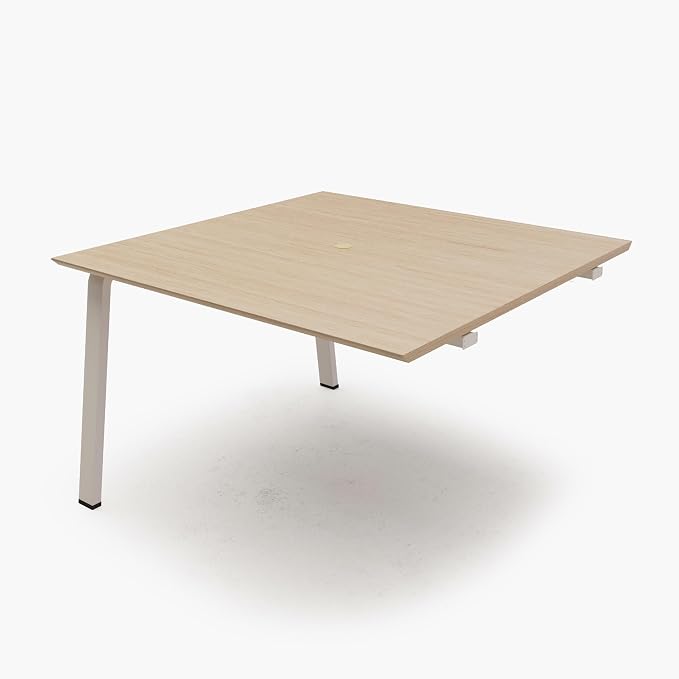 Modular Computer Office Desk, Modern Style Small Study Writing Workstation Table for Home & Business, 2 Person Extension