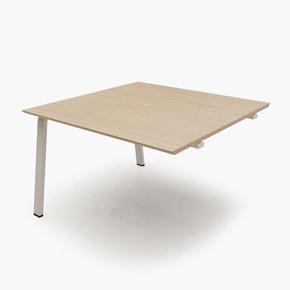 Modular Computer Office Desk, Modern Style Small Study Writing Workstation Table for Home & Business, 2 Person Extension