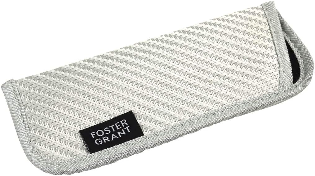Foster Grant Men's Sawyer Multifocus Rectangular Reading Glasses, Matte Dark Gunmetal/Transparent, 54 mm + 2.75