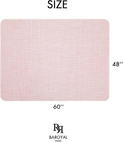 BARoyal Office Chair Mat for Hardwood Floor Under Desk Computer Rolling Chair Mat for Wood/Tile Floor Non-Slip Heavy Duty Desk Rug PVC Plastic Hard Floor Protector 48" x 60"(Blush)