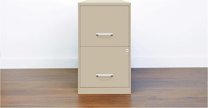 Lorell 14340 18 Deep 2-Drawer File Cabinet, Putty