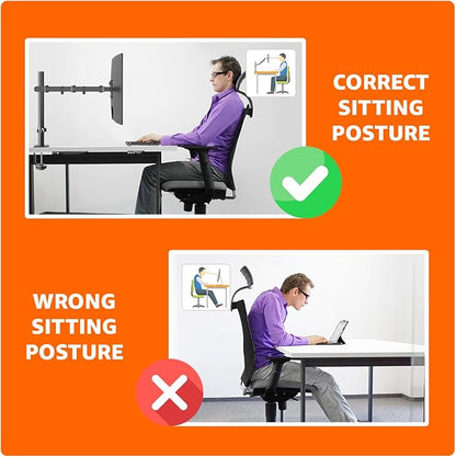 Amazon Basics Single Computer Monitor Stand with Tilt and Rotation,Height Adjustable VESA Desk Arm Mount,Steel,30 inches,Black,(Pack of 6)