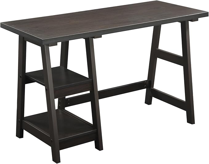 Convenience Concepts 090107ES Trestle Desk, Espresso