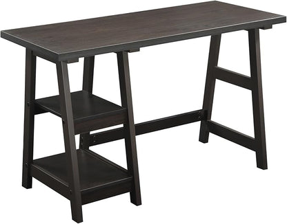 Convenience Concepts 090107ES Trestle Desk, Espresso