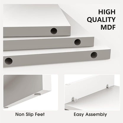 FITUEYES Monitor Stand - 2 Tier Computer Monitor Riser Shelf, Wood Desktop Stand for Laptop Computer Screen, Desk Organization, Office Supplies