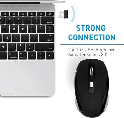 Guiheng Wireless Mouse, 2.4Ghz Wireless Mouse Computer Mouse 1200DPI,6 Buttons with Nano Receiver for Laptop,PC,Chromebook,Computer,Notebook,Office-10 Pack