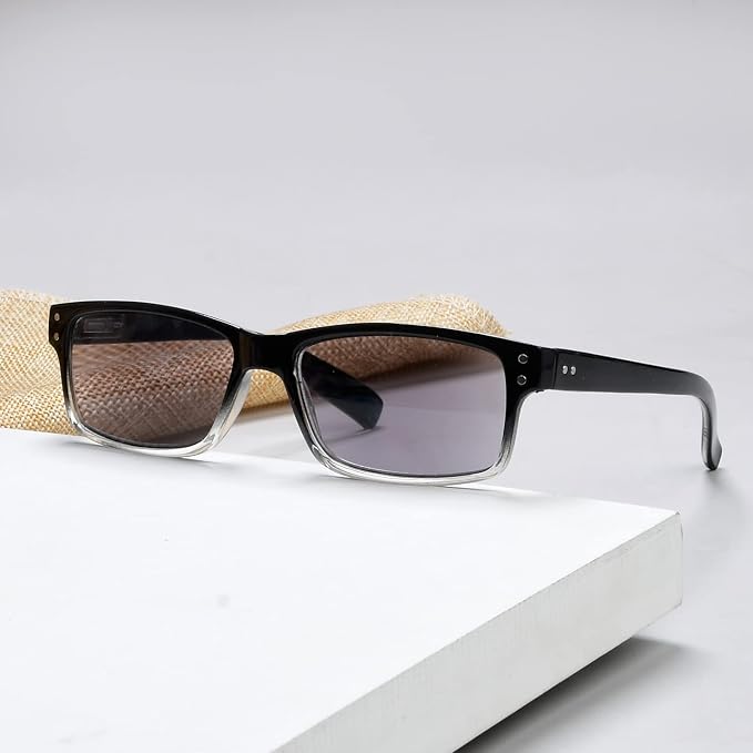 Eyekepper Vintage Reading Sunglasses for Men - 5 Pack Grey Tinted Lens Readers +2.00