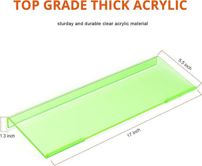 Richboom Epoptic Green Acrylic Tilted Computer Keyboard Holder for Easy Ergonomic Typing, Keyboard Stand for Office, Home, School, Fluorescent Green