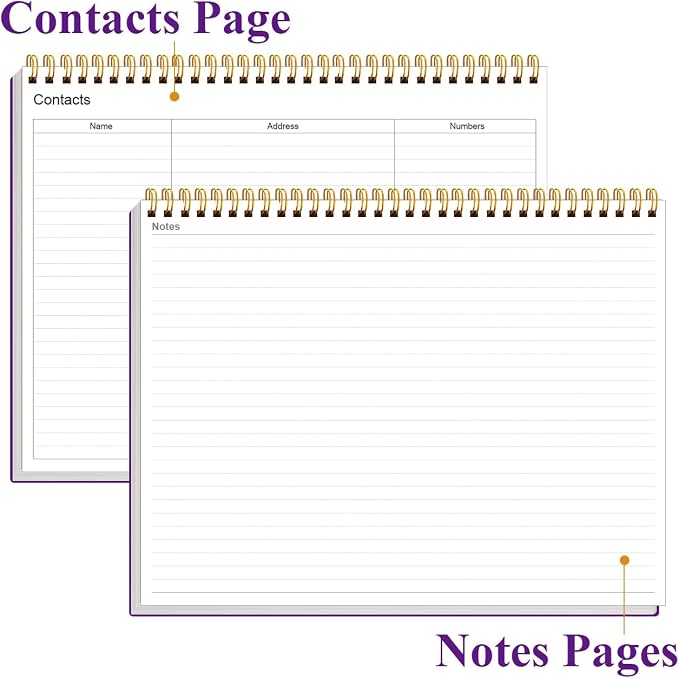 Weekly Productivity Planner - 8.5" x 11" Dashboard Desk Notepad Has 6 Focus Areas to List Tasks for Goals, Projects, Clients, Academic or Meal-Organize Your Daily Work Efficiently, 54 Weeks, Purple