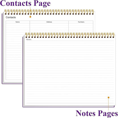 Weekly Productivity Planner - 8.5" x 11" Dashboard Desk Notepad Has 6 Focus Areas to List Tasks for Goals, Projects, Clients, Academic or Meal-Organize Your Daily Work Efficiently, 54 Weeks, Purple