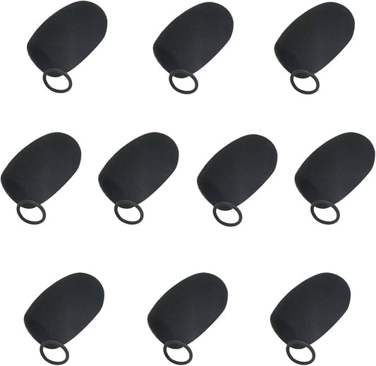 Aviation Headset Noise Cancelling Mic Cover For David Clark and Pilot Headphones, Flight Helmet Microphone Foam Cover, Comtac Windscreen Replacement, Boom Mic Windscreen Sock Flight (10Pack)