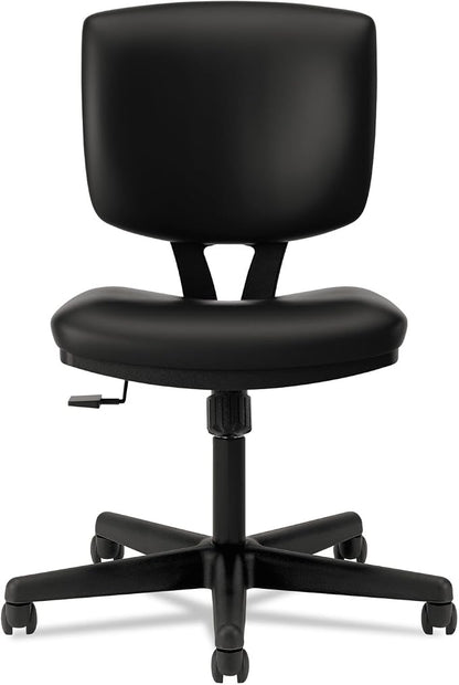 Volt Series Task Chair with Synchro-Tilt, Black Leather
