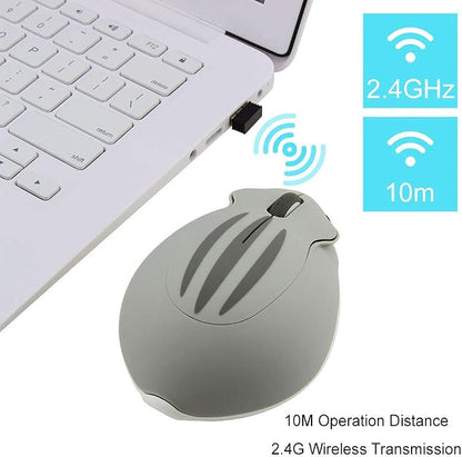 CHUYI Hamster Shape Wireless Silent Mouse Cartoon and Cute Portable Animal Optical Cordless Mice for Travel Library Computer Laptop School Kids Children Gift (Grey)
