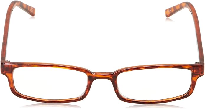 Foster Grant Men's Carter Rectangular Reading Glasses, Black/Transparent, 51 mm, +3.25