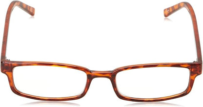 Foster Grant Men's Carter Rectangular Reading Glasses, Black/Transparent, 51 mm, +3.25