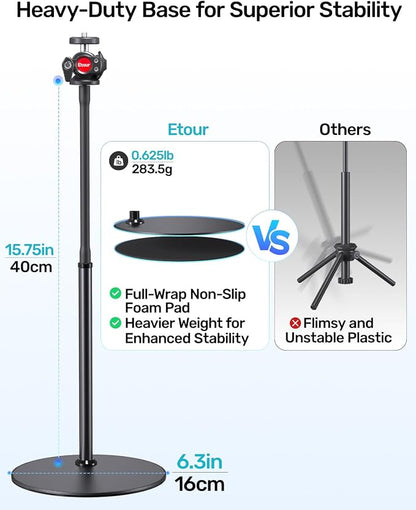 Webcam Stand for Desk, Upgraded Gooseneck Web Camera Tripod & 360° Swivel Ballhead for Logitech Webcam C922 C930 C930e C920 C920s C920x C960 C615 BRIO NexiGo N60 with 1/4" Thread