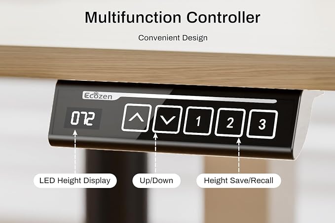 Standing Desk Electric Height Adjustable Desk 39.37 x 23.6 Inches Sit Stand up Desk, Computer Home Office Desk Memory Preset with Two-Piece Desktop (Natural, 40 * 24 Inch)