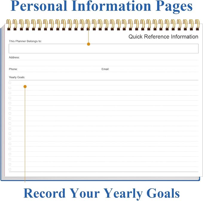 Weekly Productivity Planner - 8.5" x 11" Dashboard Desk Notepad Has 6 Focus Areas to List Tasks for Goals, Projects, Clients, Academic or Meal-Organize Your Daily Work Efficiently, 54 Weeks, Blue