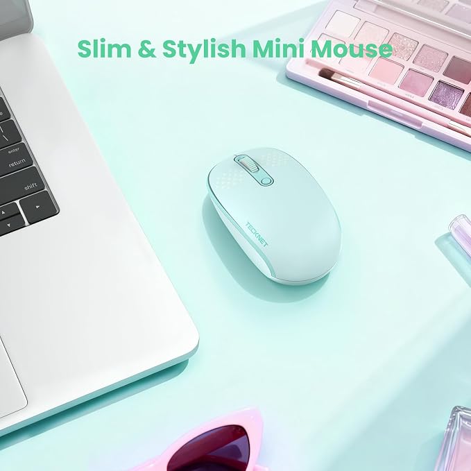 TECKNET Wireless Mouse,Bluetooth Mouse (BT5.3/5.0 & 2.4G) with USB Receiver Silent Optical Computer Mice，Wide Compatibility