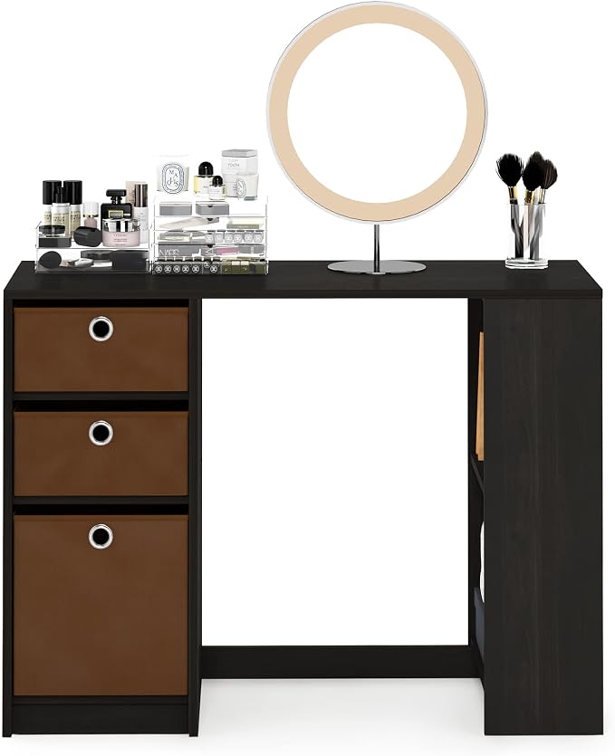 FURINNO Computer Study Writing Desk, Espresso, Model:15110EXBR