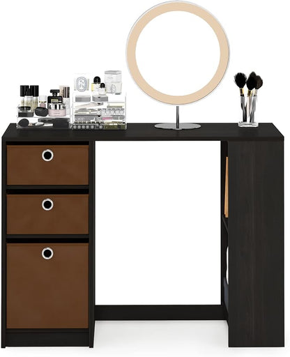 FURINNO Computer Study Writing Desk, Espresso, Model:15110EXBR