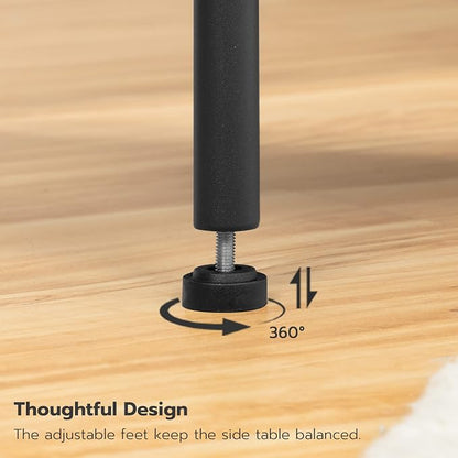 HOOBRO Side Table with Charging Station, Set of 2 End Tables with USB Port and Outlets, Nightstand with 2-Layer Storage Shelves for Small Spaces, Living Room, Bedroom, Rustic Brown BF09UBZP201
