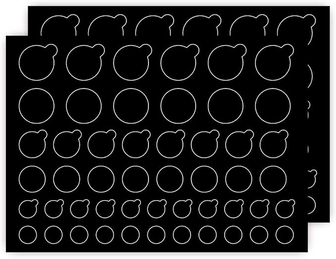 TINGYI Webcam/Camera Covers Privacy Stickers for Lens Privacy Protection- 3 Sizes 2 Styles - 100 Black Ultra Glossy Privacy Stickers -Removable and Reusable Laptop's Webcam Sticker