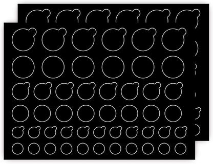 TINGYI Webcam/Camera Covers Privacy Stickers for Lens Privacy Protection- 3 Sizes 2 Styles - 100 Black Ultra Glossy Privacy Stickers -Removable and Reusable Laptop's Webcam Sticker