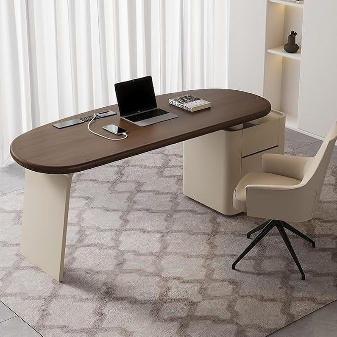 JITUIHOM Office Desk Modern Minimalist Study Desk for Home Office Use, Corporate Workstation, Bedroom Furniture, Suitable for, Work and Leisure(140 * 65 * 75cm)
