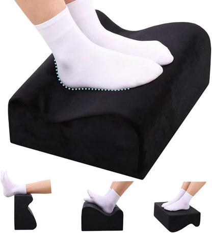 Work Foot Rest Under Desk,Comfort Foot Rest for Couch | Foot Rest For Under Desk at Work,At Soft Ergonomic Footrest,Support Foot Pillow,Heel Chair,Leg Elevation Pillow Black