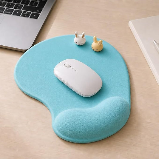 Office Mousepad with Gel Wrist Support - Ergonomic Gaming Desktop Mouse Pad Wrist Rest - Design Gamepad Mat Rubber Base for Laptop Computer -Silicone Non-Slip Special-Textured Surface (05LakeGreen)
