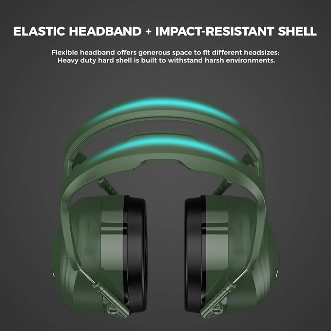 ProCase Extra Large SNR 37dB Noise Cancelling Headphones NRR 30dB Ear Muffs | Hearing Protection for Adults Noise Reduction, Wide Size Adjustment and Comfortable