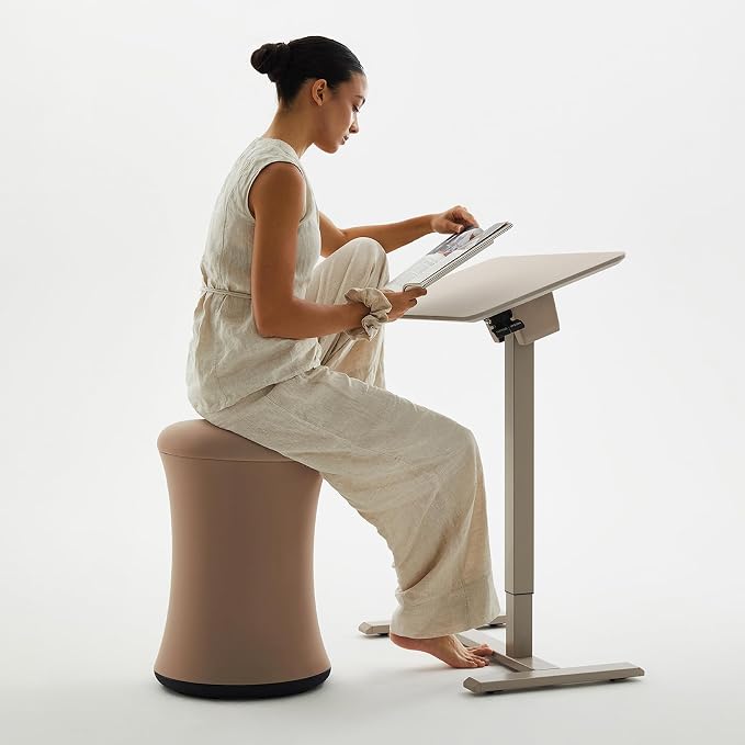 TopJob AnyDesk Nest Pro Sit Standing Desk, Portable Folding Stand Desk with Hidden Wheels, Computer Workstations, Home Use, Couch Side Table, Bedside Table, Kitchen Prep Table, Cordless (Mist)