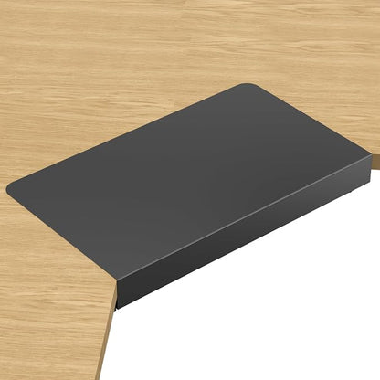 Suptek 17-inch Black Corner Mounting Bracket Extender for L-Shaped Desks – Fits Under-Desk Keyboard Trays (Model DESKEX01)