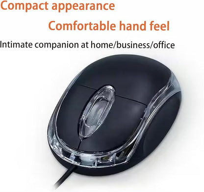 Guiheng Wired Mini Optical Mouse Computer Mouse Ergonomic Mouse with USB Mouse for Laptop PC Desktop mice Compatible with Windows Linux Mac fit for Office Business Home,Kids