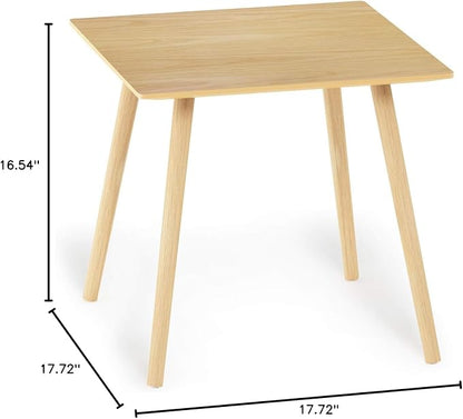 Furinno Small End Table, Square, Oak