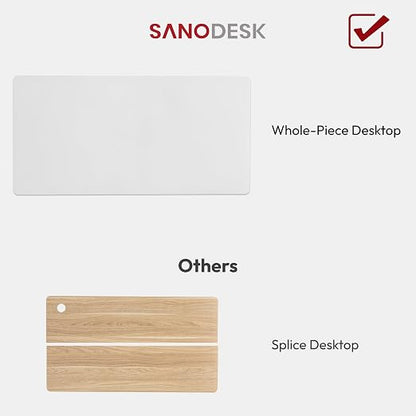 SANODESK Universal Tabletop 48"x30"x1" Thickness One-Piece Table Top Rectangular Particle Board for Standing Desk and Home Office Countertop DIY,White Desk Top